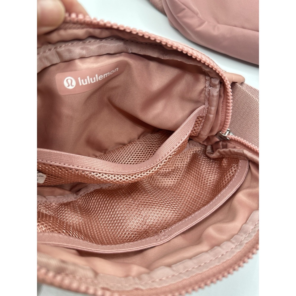 Lululemon Belt Crossbody Bag Lot of 2 Pink Rose Adjustable Strap 1L - Picture 4 of 9